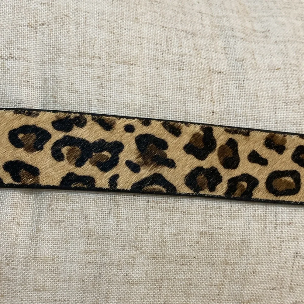 Leopard Print Belt with Gold Buckle - Picture 11 of 15